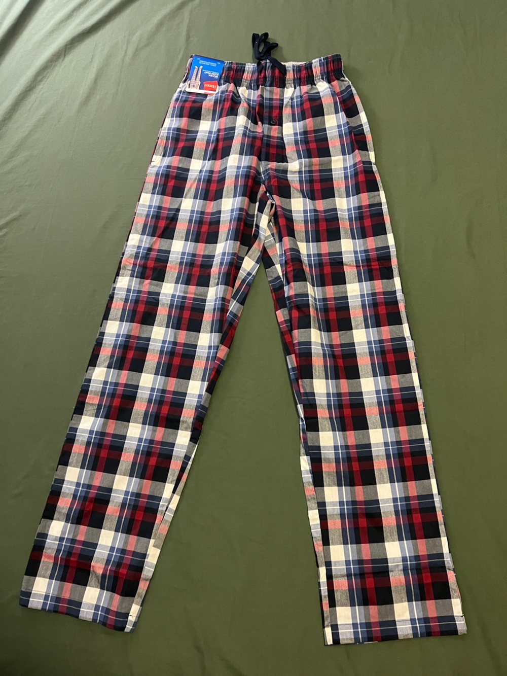 Hanes Plaid Sleep Pants Men’s Size S